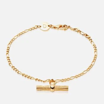 推荐Daisy London Estée Lalonde T-Bar Drop 18-Karat Gold-Plated Bracelet商品