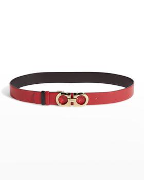 女装菲拉格慕腰带, Salvatore Ferragamo | Gancini-Buckle Reversible Leather Belt商品图片 
