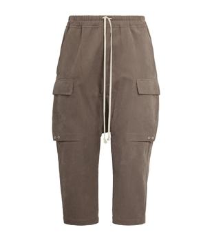 rick owens男裤, Rick Owens | Cotton Cropped Cargo Sweatpants商品图片 