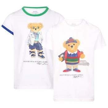 推荐Cool polo bear and school bus t shirts set in white商品