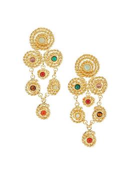 商品GAS Bijoux | Mistral 24K Gold-Plate & Multi-Stone Drop Earrings,商家Saks Fifth Avenue,价格¥1650图片