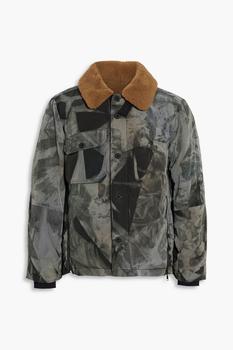 推荐Faux shearling-trimmed camouflage shell down jacket商品