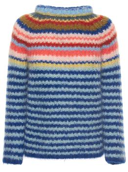 Weekend Max Mara | Janzir Striped Mohair Blend Knit Sweater商品图片,额外7.5折, 额外七五折