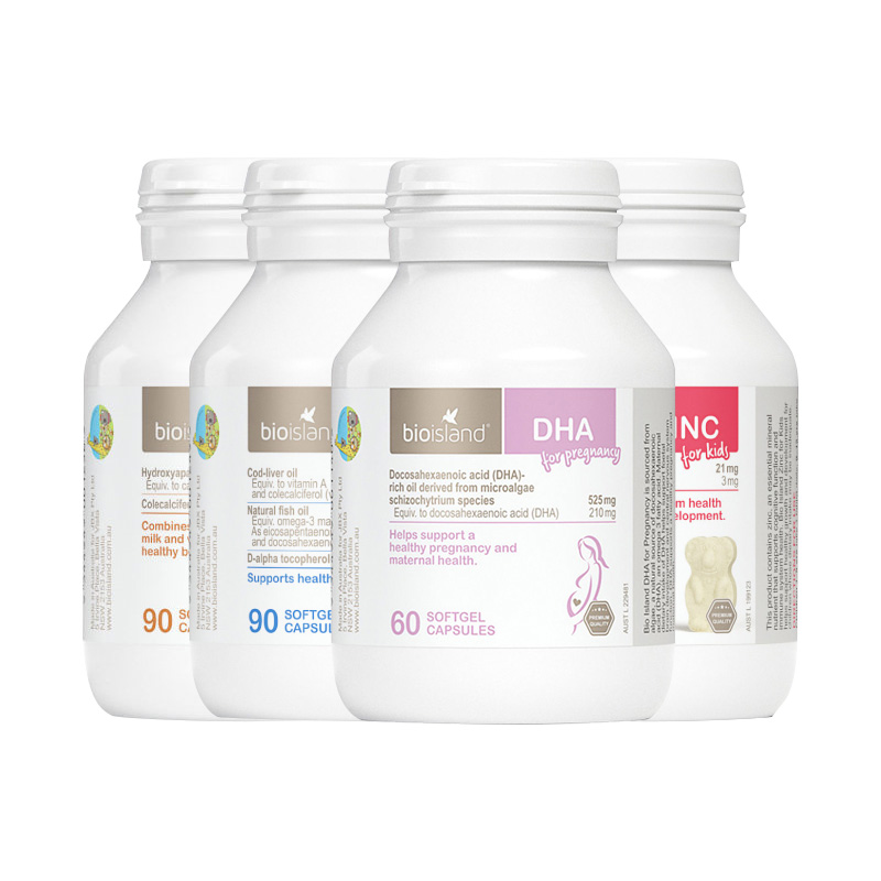 商品bio island 婴幼儿童液体钙乳钙90粒DHA补钙补锌多种维生素营养搭档图片