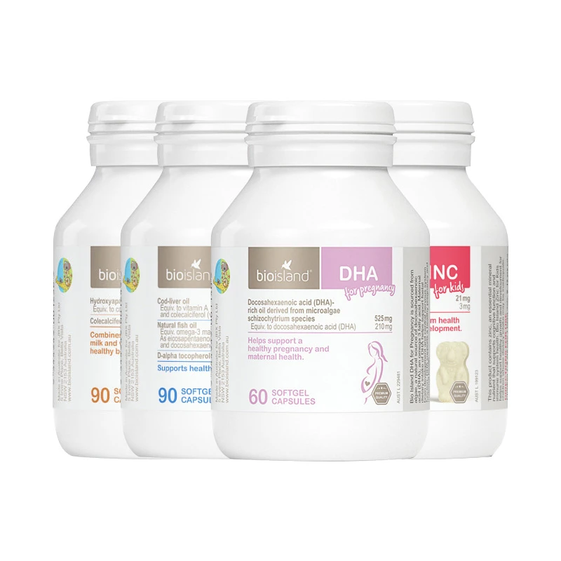 bio island 婴幼儿童液体钙乳钙90粒DHA补钙补锌多种维生素营养搭档,价格$16.50