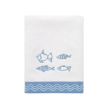 Avanti | Fin Bay Fish Embroidered Cotton Bath Towel, 27" x 50",商家Macy's,价格¥81