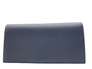 推荐NEW Bally Mialiro Men's 6207481 Navy Leather Embossed Wallet MSRP商品