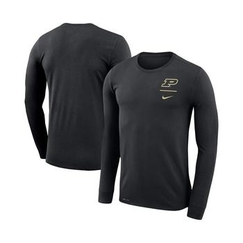NIKE | Men's Black Purdue Boilermakers Logo Stack Legend Performance Long Sleeve T-shirt商品图片,7.4折