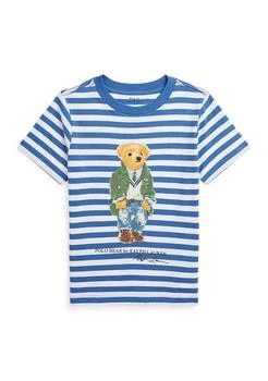 Ralph Lauren | Lauren Childrenswear Boys 2 7 Polo Bear Striped Cotton Jersey T Shirt,商家Belk,价格¥187