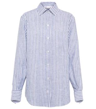 Loro Piana | Neo André条纹亚麻衬衫商品图片,