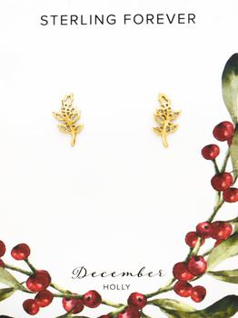 商品Sterling Forever | Sterling Silver Birth Flower Earring Studs - December,商家Premium Outlets,价格¥76图片