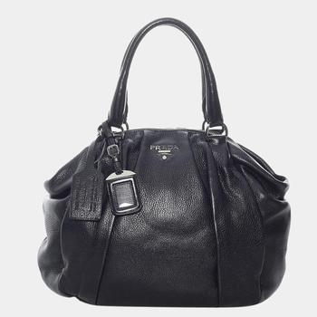 美国prada包, [二手商品] Prada | Prada Black Vitello Daino Tote Bag商品图片 9折