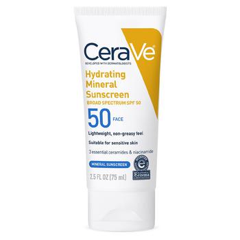 CeraVe | 抗敏防水面部矿物防晒乳液 SPF50商品图片,独家减免邮费