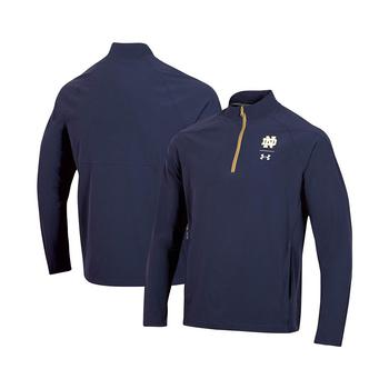 Under Armour | Men's Navy Notre Dame Fighting Irish Coaches Squad Quarter-Zip Jacket商品图片,