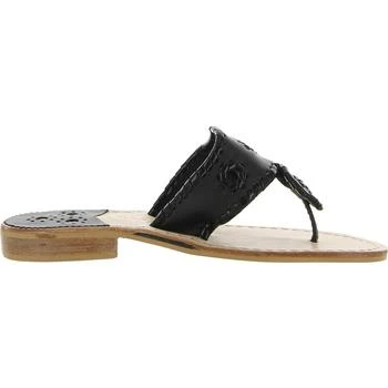 推荐Womens Leather T-Strap Slide Sandals商品