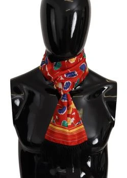 Dolce & Gabbana | Dolce & Gabbana Multicolor DG Umbrellas Print Shawl Fringe Scarf,商家SEYMAYKA,价格¥1202