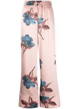 推荐L'AUTRE CHOSE floral-print silk trousers商品