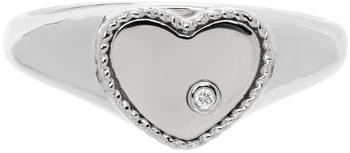 商品Yvonne Léon | White Gold Mini Heart Ring,商家SSENSE,价格¥4945图片