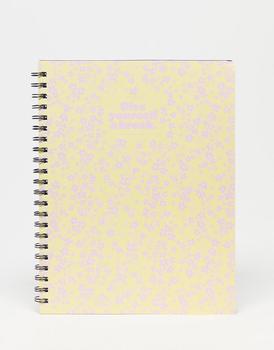 商品TYPO | Typo A5 notebook in yellow ditsy flower design,商家ASOS,价格¥28图片