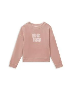 REISS | Girls' Robin Jr Sequin Logo Velour Sweatshirt - Little Kid,商家Bloomingdale's,价格¥372