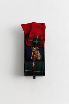Ralph Lauren | Polo Ralph Lauren Plaid Dog Sock 3-Pack Gift Box商品图片,独家减免邮费