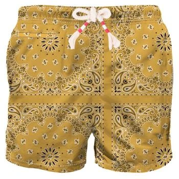 推荐Man Swim Shorts With Ochre Bandanna Print商品