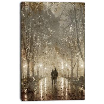 商品Designart Couple Walking In Night Lights Photography Canvas Print - 30" X 40",商家Macy's,价格¥2322图片