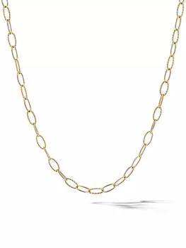 David Yurman | Stax Elongated Oval Link Necklace in 18K Yellow Gold,商家Saks Fifth Avenue,价格¥19938