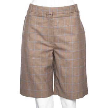 burberry短袖上海, [二手商品] Burberry | Burberry Brown Prince of Wales Checkered Wool Short M商品图片 7.7折