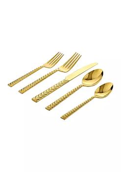 商品Biltmore® | Gold Braided Handle 20 Piece Flatware Set,商家Belk,价格¥442图片