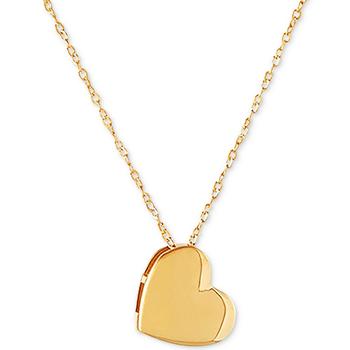 商品Polished Heart 17" Pendant Necklace in 10k Gold图片