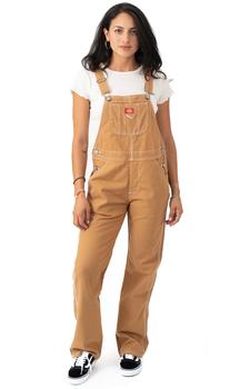迪克斯, DICKIES | (J2003DK) Relaxed Straight Leg Carpenter Overalls - Brown Duck商品图片 5.1折