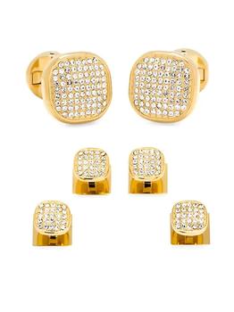 推荐Pavé Crystal and Stainless Steel Cufflinks商品