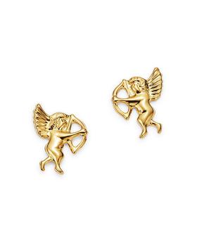商品Cupid Stud Earrings in 14K Yellow Gold - 100% Exclusive图片