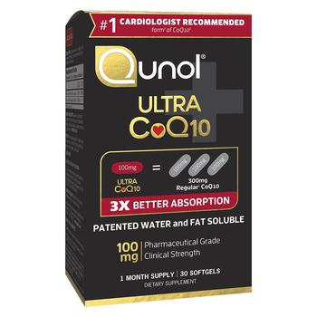 商品Qunol | Ultra 100 mg CoQ10 Dietary Supplement Softgels,商家Walgreens,价格¥214图片