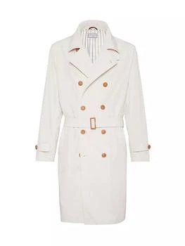 Brunello Cucinelli | Water Resistant Microfiber Trench Coat,商家Saks Fifth Avenue,价格¥29528