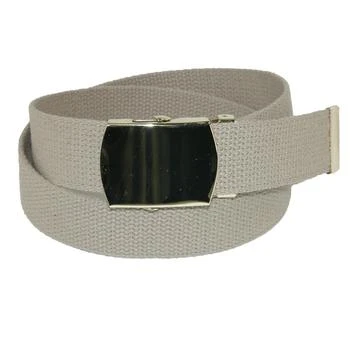 CTM | Kids' Cotton Adjustable Belt with Brass Military Buckle,商家Premium Outlets,价格¥92
