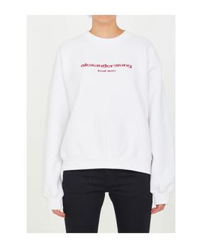 alexander wang卫衣直邮, Alexander Wang | White Sweatshirt With Logo商品图片 9.6折