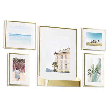 商品Umbra Matinee Gallery Frames (Set of 5) - Matte Brass图片