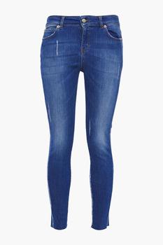 IRO | Distressed mid-rise skinny jeans商品图片,4.4折