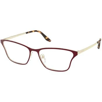 Prada | Prada Women's Eyeglasses - Catwalk Top Bordeaux Pale Gold | PRADA 0PR 60XV 5521O155 3.8折×额外9折x额外9.5折, 独家减免邮费, 额外九折, 额外九五折