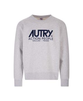 autry衣服, Autry | Man Melange Grey Sweatshirt With Logo商品图片 
