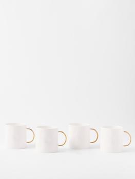 商品Feldspar | Set of four 7oz painted-handle fine china mugs,商家MATCHES,价格¥1534图片