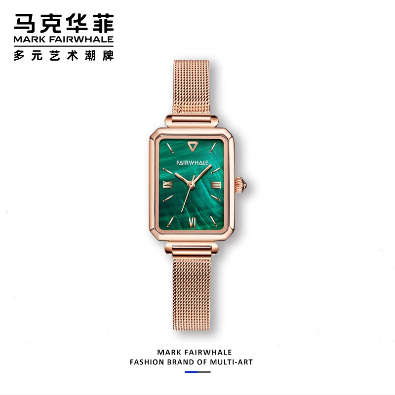 推荐马克华菲品牌手表时尚小绿表女士手表商品