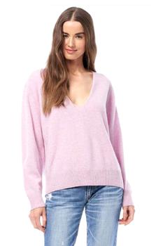 360 Cashmere是什么牌子, 360 Cashmere | 360 Cashmere keva V Neck Knit in Wallflower商品图片 