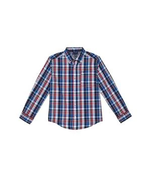 Tommy Hilfiger | Long Sleeve Plaid Button-Down Shirt (Big Kids) 7.5折