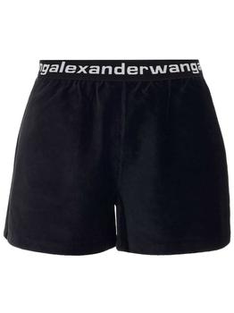 Alexander Wang | Alexander Wang Logo Waistband Corduroy Shorts商品图片,8.6折