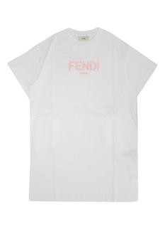 推荐Fendi Kids Logo Print Crewneck T-Shirt商品