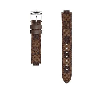 Louis Vuitton | 包邮包税【预售7天发货】 LV路易威登 23秋冬 女士 手表带 Bracelet de montre Tambour en toile Damier Ébène R15184,商家TLS PARIS,价格¥3879