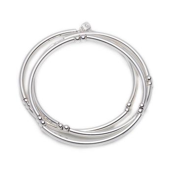 product Stretch Silver Bangles, 3 Set image